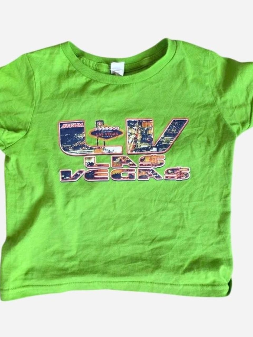 Kids Green 'LV Las Vegas' Graphic Tee